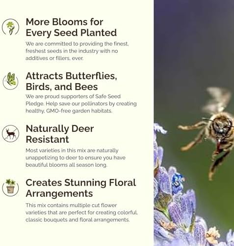 Eden Brothers Perennial Pollinator Wildflower Mixed Seeds, 1/4 lb - Image 4