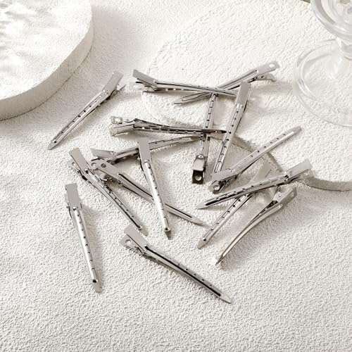 40 Pcs Duck Bill Clips, Metal Alligator Clips for Hair Styling, Rustproof 3.5 Inch Curl Clips with Holes for Women, Coloring, Salon Use for Thick Hair & Thin Hair - Image 6