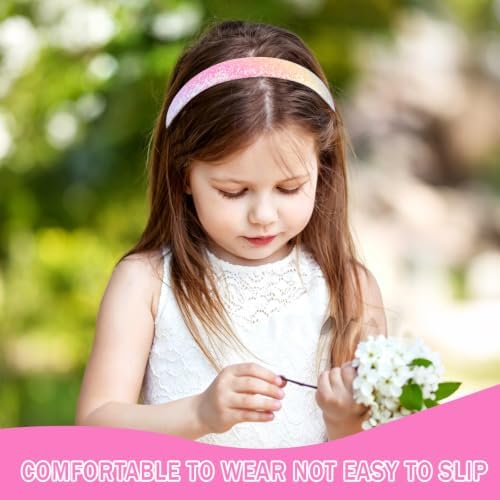 Headbands for Girls, 3 Pack Sparkly Glitter Toddler Girls Headbands - Image 4