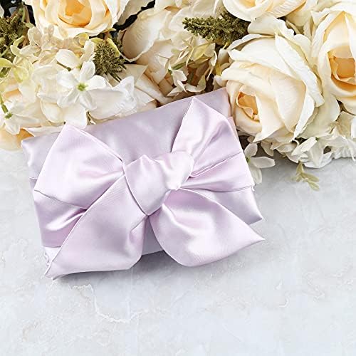 Extra Large Satin Bonnet Silky Sleep Cap for Women, Double-Layer Long Hair Bonnet with Tie Band for Braids/Curly/Long Hair - Lilac Purple - Image 4