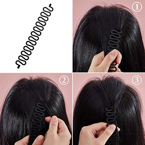WILLBOND 14 Pieces Hair Braiding Tool Hair Styling Accessories Kit with Mini Rubber Bands for French Hair Fishbone Braid Tool and DIY Hairstyle Favors for Girls Women - Image 2