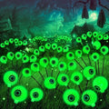 NBQQ Halloween Decorations Outdoor, 4 Pack 24 LED Solar Scary Eyeball Swaying Lights, Green Solar Firefly Lights Waterproof Outdoor Garden Light for Yard,Garden,Lawn,PartyPatio,Party by NBQQ