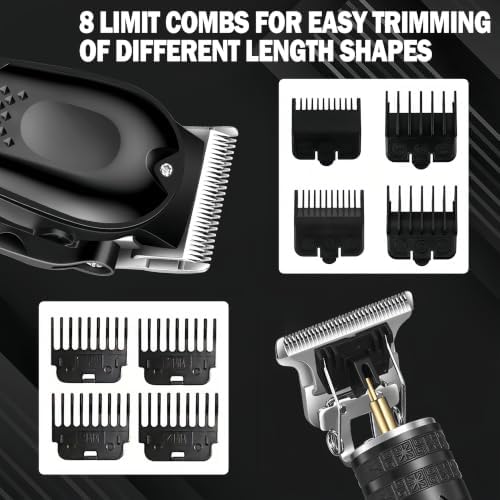 3-in-1 Hair Clippers for Men with LED, Beard Trimmer & Foil Shaver - Image 5