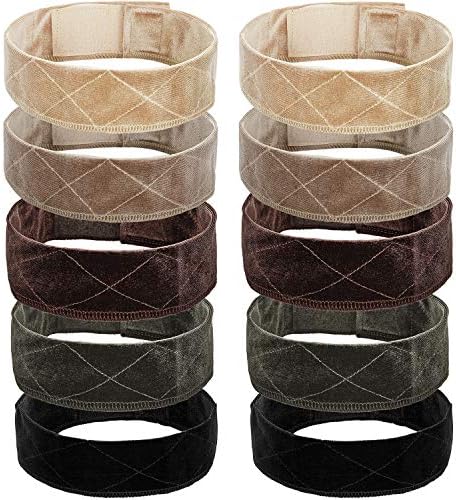 WILLBOND 10 Pieces Velvet Wig Grip Band for Women Adjustable Non Slip Band by Willbond+Technology+Limited