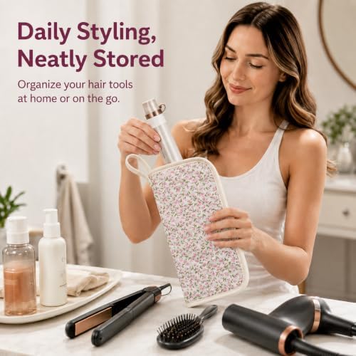 GISMTR Curling Iron Travel Bag Heat Resistant Hair Tools Organizer, Hot Tools Storage Case, Portable Hair Styling Tools Pouch for Curling Iron, Flat Iron, Straightener - Image 5