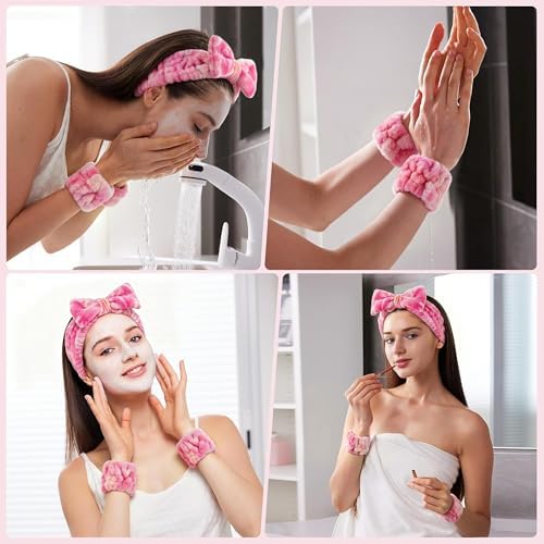 Ztomine Headbands for Women - Spa Headband and Wristband Set - Headband for Washing Face,Facial Mask,Makeup and Skin Care,Gifts for Women and Teen Girl Gifts Trendy Stuff - Image 3