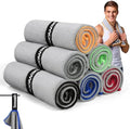 Microfiber Gym Towels for Showering Working Out Quick Dry Negative ions Large Middle Small Sizes Lightweight Gym Towel for Men Women Tennis Sports Towels for Body Hot Yoga Fitness Essentials by SOOWASH