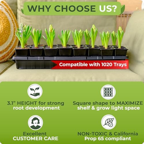 CARPATHEN Nursery Pots for Plants with Drainage Holes, 2.4 inch, 64 Pack - Image 6