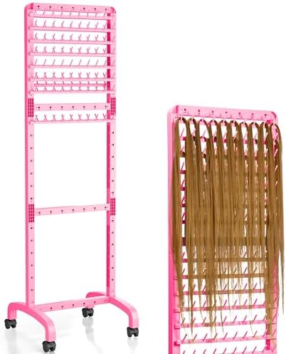 Yumkfoi Adjustable Braiding Hair Rack with 160 Pegs, 2-sided Braid Rack by Yumkfoi