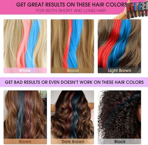 Hair Chalk Comb – Temporary Dye for Kids, Washable & Fun for Parties - Image 3