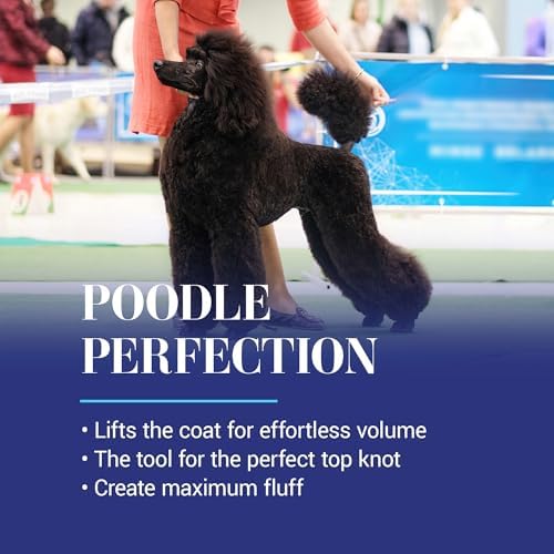 Chris Christensen 9.5 in Coarse Poodle Butter Comb, Groom Like a Professional, Rounded Corners Prevent Friction and Breakage, Solid Brass Spine with Steel Teeth, Chrome Finish - Image 4