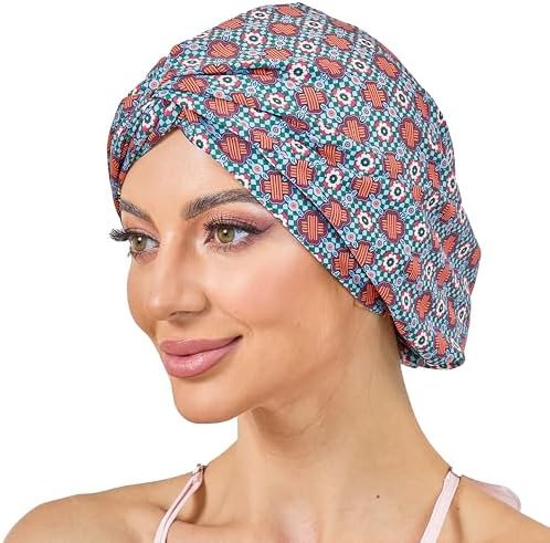 Adjustable Silk Bonnet Satin Curly Hair Wrap for Sleeping Women Anti-Frizz by KAAHYNNO