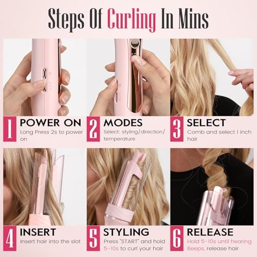 ZAVAREA Automatic Rotating Curling Iron for Long Hair - Image 3