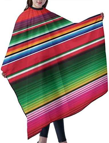 Barber Cape Colorful Mexican Stripes Salon Haircut Apron,Premium Professional Hair Cutting Cape,Stylist Salon Supplies,Durable Hairdressing Cape for Men Women - Image 2