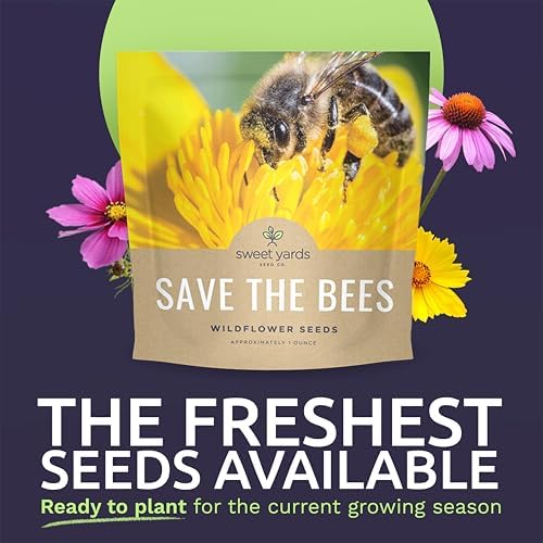 Bee Friendly Wildflower Seed Mix - Bulk 1 Ounce Packet - Over 7,500 Open Pollinated Seeds - Save The Bees! - Image 2