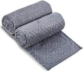 JML Microfiber Bath Towels Set of 2, 30" x 60", Grey Diamond by JML