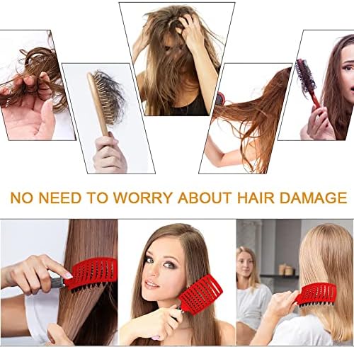 Detangling Brush, Curved and Vented for Wet or Dry Detangling Hair Brush for Men, Women & Kids’ Long, Thick, Thin, Curly & Tangled Hair (Colorful) - Image 2