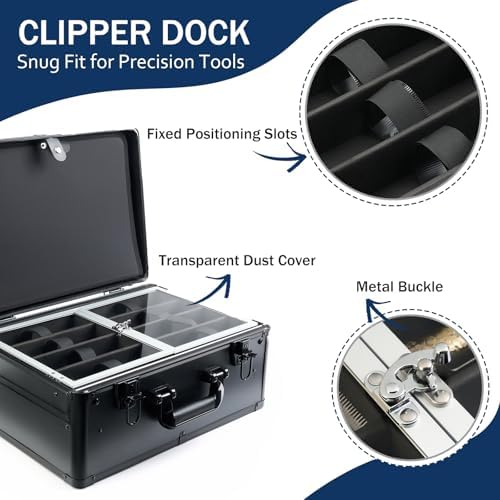MoyRetty Professional Barber Case with Cap Clear dustproof, 16.5"*12.4"*7" - Image 3