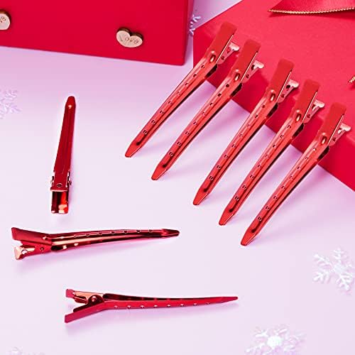 Bantoye 24 Packs Duck Bill Clips 3.35 Inch Metal Alligator Clip, Red - Image 5