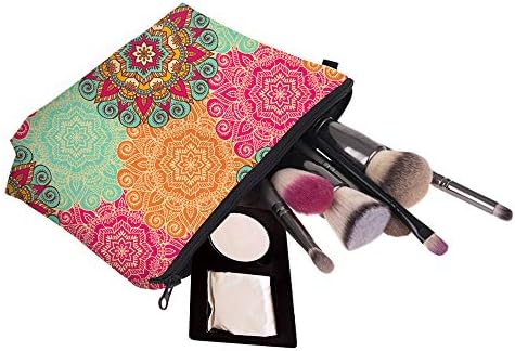Deanfun Cosmetic Bag for Women, Mandala Flowers Waterproof Makeup Bags Roomy Toiletry Pouch Travel Accessories Gifts (51560) - Image 5