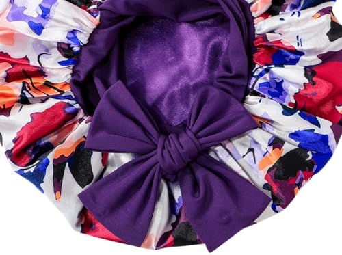 GDTOGRT Satin Silk Bonnet for Sleeping Women - Double Layer Sleep Hair Bonnets Caps for Curly Braid Hair with Tie Band - Image 6