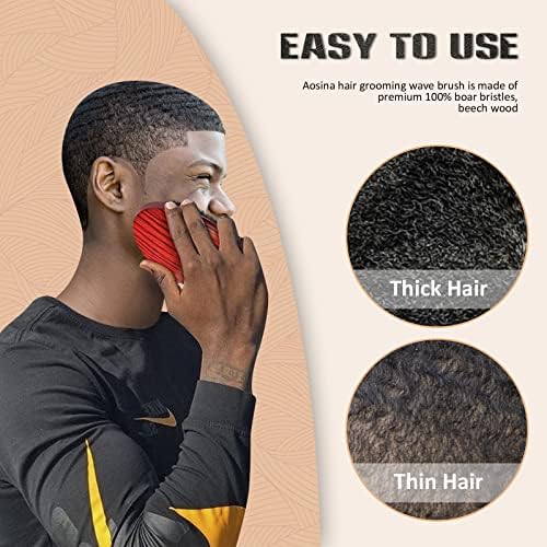 Soft Wave Brush for Men, Boar Bristle 360 Brush for Short Hair & Fresh Cuts - Image 3