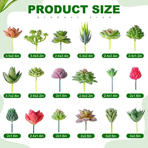 WILLBOND 50 Pcs 50 Pcs Bulk Mini Artificial Succulents Plants, Normal Style - Image 2