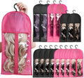 14PCS Wigs Storage Bags With Hanger, Dust-proof Wig Holder, Water-proof Wigs Rack & Organizer, Breathable Hair Extension Holder (14PCS Assorted Set in 2 Sizes & 2 Colors) by HOME