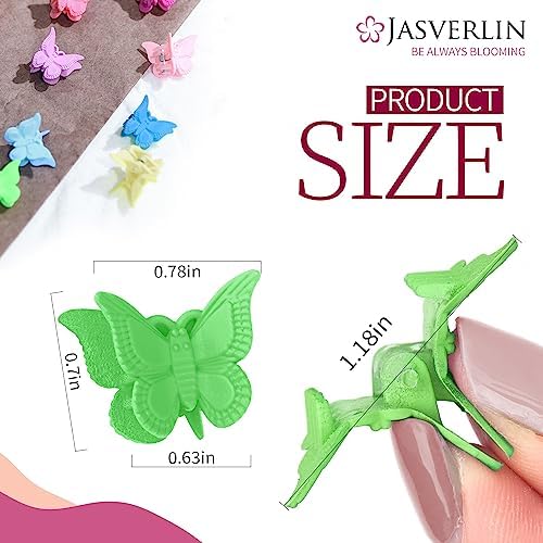JASVERLIN Mini Butterfly Hair Clips, Y2K Claw Clips 50 Pcs - Image 3