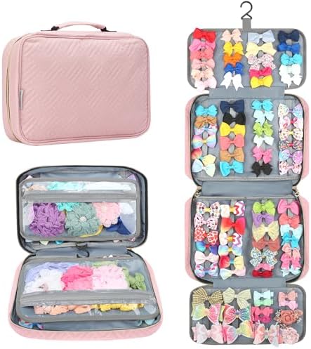 MICOM Hanging Hair Accessories Storage Bag for Girls, Hair Bow Organizer by MICOM