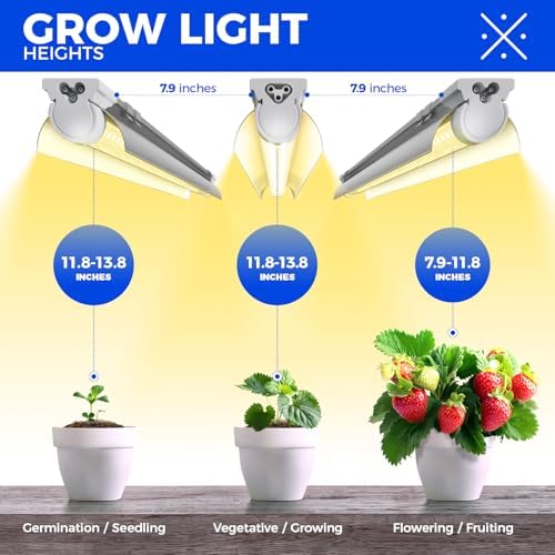 Barrina T8 Grow Light, Full Spectrum 2FT LED Plant Lights, Yellow, 4 Packs - Image 5