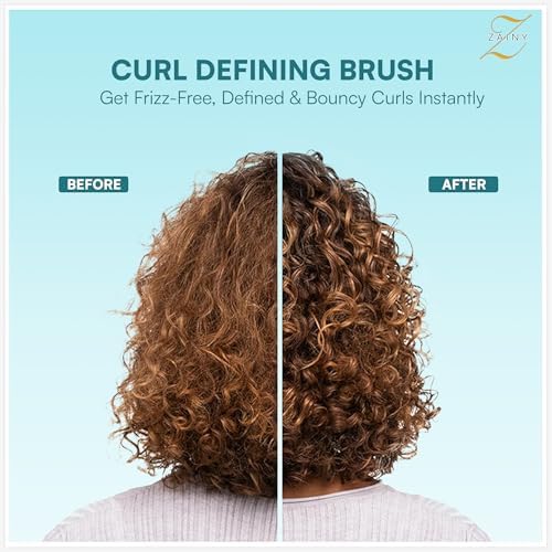 ZAINY Curl Defining Brush for Curly Hair Brush & Wide Tooth Comb for Curls - Image 2