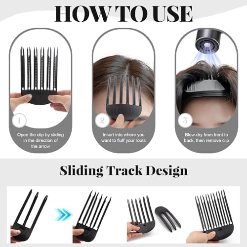 4PCS Volumizing Hair Clips, Hair Volume Clip for Fluffy Bangs, Hair Curl Clips Root Clips Barrettes for Curly Volume Easy High Crown Volumizer Tool - Image 5