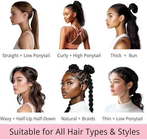 LuSeren 120 Pcs Navy Hair Ties for Women, No Damage Soft Seamless Nylon Hair Elastics for Thick Hair, Ponytail Holders, Solid Navy Hair Accessories - Image 5
