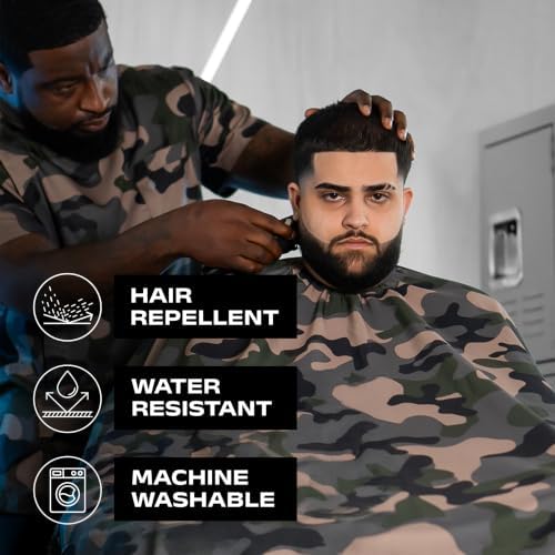 Barber Strong The Barber Cape Haircut Cover for Men, Hair Repelling and Static-Reducing Material, Water Resistant Fabric - Image 5