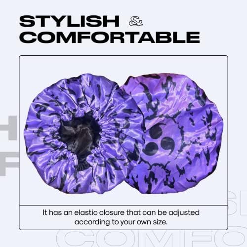 3pcs Silky Design Bonnet with Elastic Soft Band Adjustable Women and Men, Comfortable Satin Fabric (Naru2 Tri) - Image 4