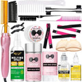 Electric Hot Comb Hair Straightener Heat Pressing Combs Ceramic Curling Flat Iron Curler, Hot Comb Electric for Wigs Electrical Straightening Comb Curling Iron for Natural Hair with Anti-Scald Case by Goiple