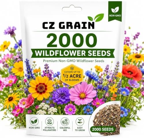 Garden Seeds for Planting, 2,000 Wildflower by CZGrain
