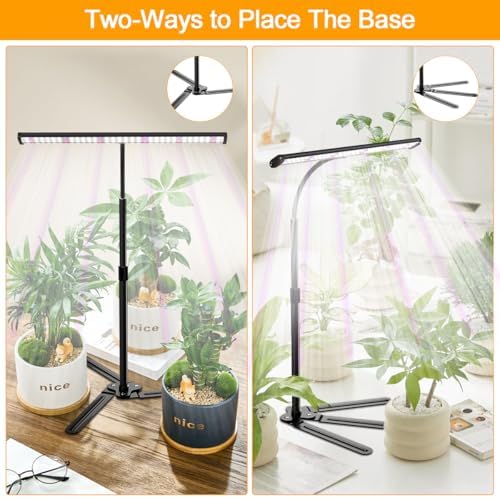 Super-Bright Grow Light for Indoor Plants,6000K 108LEDs Full Spectrum Plant Lamp with Timer 4/8/12Hrs&Height Extendable for Home Office Desktop Plants - Image 5