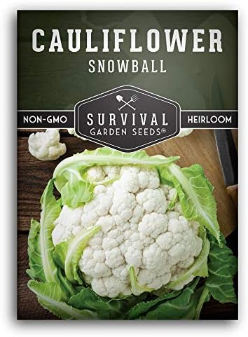 White Cauliflower Seeds for Planting, Snowball Variety - 1 Pack by SurvivalGardenSeeds