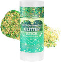 Mysense Chameleon Green Glitter Stick,Face Hair Body Glitter Makeup Shifts Green and Gold,St Patricks Day Accessories,Mardi Gras Outfit for Women,Sparkling Chunky Glitter for Festival Rave Party by Mysense