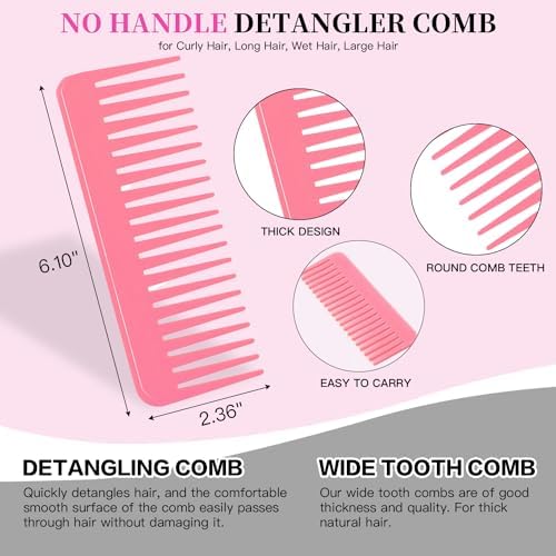 3D Bomb Curl Hair Brush 360° Round Styling Hair Brush Detangling Hairbrush Spherical Ball Brush Salon Round Hair Curling Curler and Wide Tooth Comb for Curly/Long/Wet/Dry Hair - Image 6