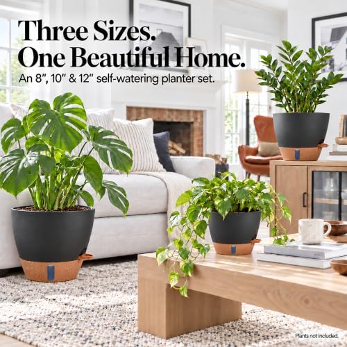 8/10/12 Inch Self Watering Pots for Indoor Outdoor Plants - Image 2