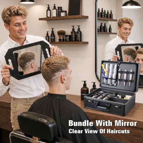 Yueieoun Barber Accessory Case Professional Barbers Briefcase Tool Case - Image 2