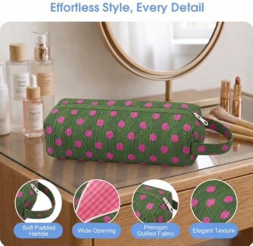 Slim Quilted Hair Tools Travel Case Styling Tools, Wide-Open Design - Image 3