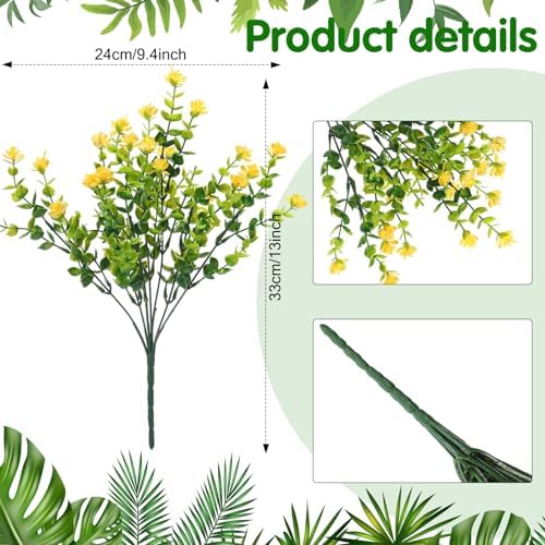 WILLBOND 12 Bundles UV Resistant Faux Flowers, Cute Color - Image 3