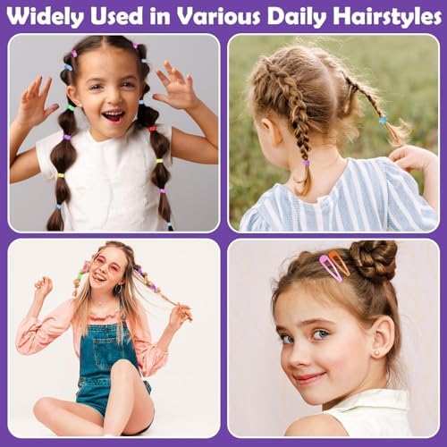 Hair Accessories for Girls, 1698 Pcs Hair Rubber Bands with Elastic Hair Ties Hair Clips Hair Wax Stick Spray Bottle Hair Styling Tools - Image 6