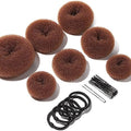 Teenitor Hair Bun Maker, 7pcs Bun Donuts for hair Buns(1 Extra-Large, 2 Large, 2 Medium, 2 Small), Light Brown by PERFECTYOURBEAUTY