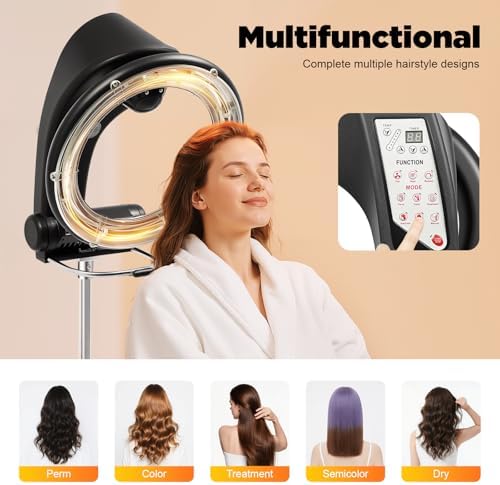 3-in-1 Infrared Hair Bonnet Dryer, 1000W 110V US Plug, Blow Dryer for Salon Hair Drying, Conditioning & Styling, Adjustable Mount, Professional Beauty Tool - Image 5