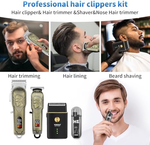 HIENA PRO Professional Hair Clippers for Men Clippers and Trimmer Set - Image 4